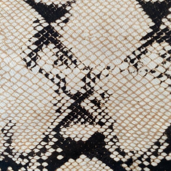 PULICATI ITALY Snake Pattern Calf Hair Leather Large Handbag Tote Bag Purse - Picture 7 of 16